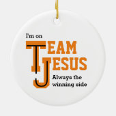TEAM JEZUS Winnen Side Verklaring Keramisch Ornament (Achterkant)