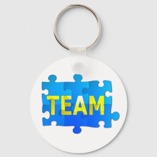 Team Jigzaag Puzzle Key Ring Sleutelhanger (Voorkant)