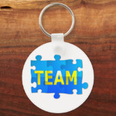 Team Jigzaag Puzzle Key Ring Sleutelhanger (Voorkant)