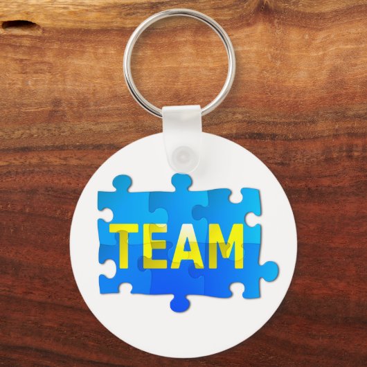 Team Jigzaag Puzzle Key Ring Sleutelhanger (Voorkant)