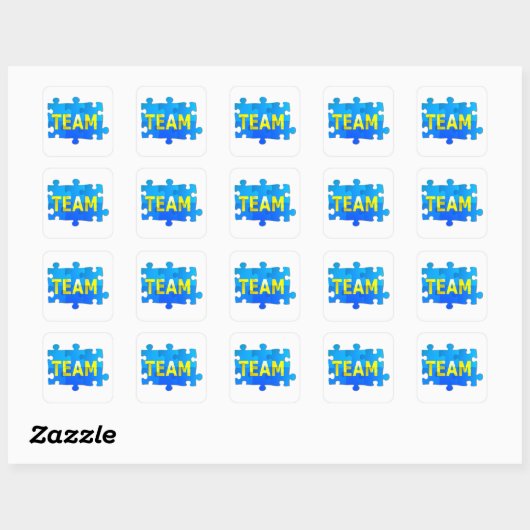 Team Jigzaag Puzzle Square Sticker (Vel)