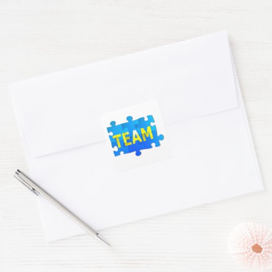 Team Jigzaag Puzzle Square Sticker (Envelop)