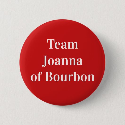 Team Joanna van Bourbon Ronde Button 5,7 Cm (Voorkant)