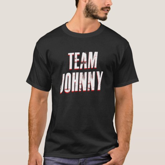 Team Johnny Fan Club Steun Vriend Familie T-shirt (Voorkant)