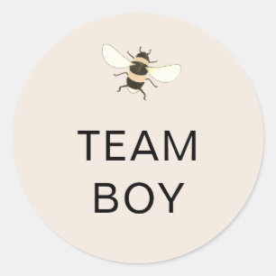 Team Jongen Geslacht Onthulling Feest Stem Bij Ronde Sticker