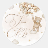 Team Jongen Geslacht Onthulling Ronde Sticker (Voorkant)