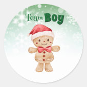 team jongen: kerst geslacht onthulling stickers (Voorkant)