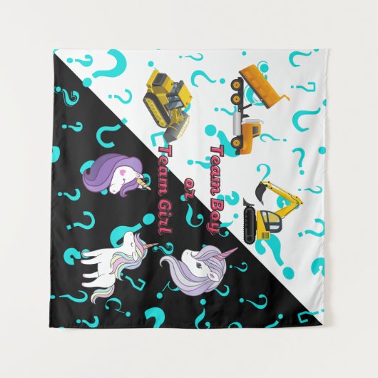 Team Jongen vs Team Meisje Zware Uitrusting vs Een Wandkleed (Voorkant (horizontaal))