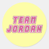 Team Jordan Ronde Sticker (Voorkant)