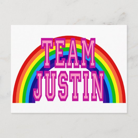 Team Justin Briefkaart (Voorkant)