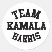 Team Kamala Harris Ronde Sticker (Voorkant)