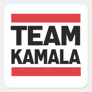 TEAM KAMALA VIERKANTE STICKER