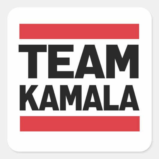 TEAM KAMALA VIERKANTE STICKER (Voorkant)