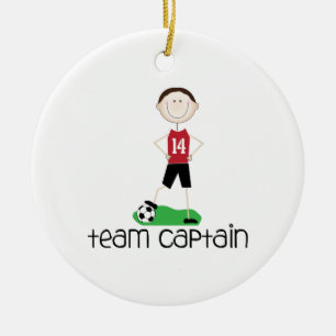 Team kapitein keramisch ornament
