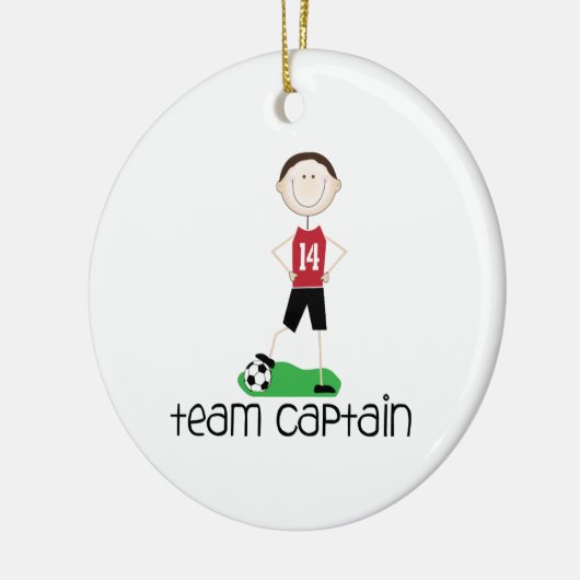 Team kapitein keramisch ornament (Links)
