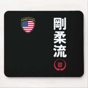 Team Karate Goju Ryu USA Vlag Kanji Japanse Marti Muismat