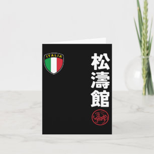 Team Karate Shotokan Italië Vlag Kanji Japans Mar Kaart
