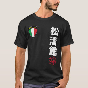 Team Karate Shotokan Italië Vlag Kanji Japans Mar T-shirt