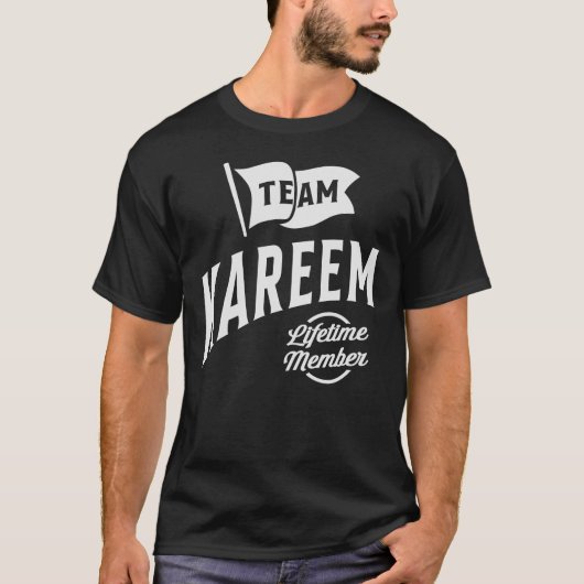 Team Kareem Lifetime Member Name Kareem T-shirt (Voorkant)