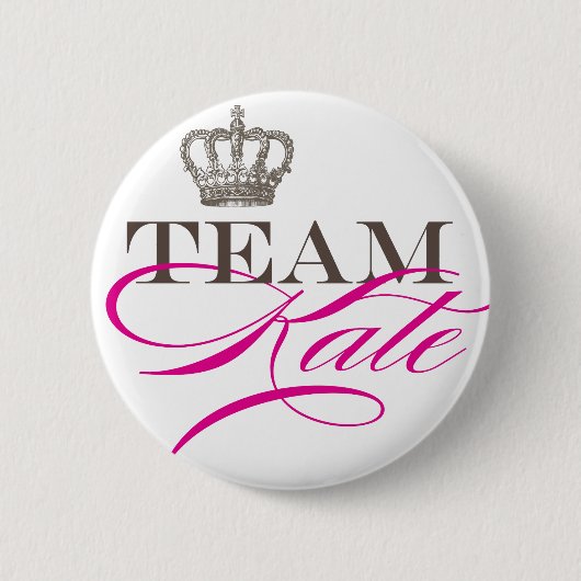 Team Kate | Het koninklijke huwelijk Ronde Button 5,7 Cm (Voorkant)