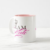 Team Kate | Het koninklijke huwelijk Tweekleurige Koffiemok (Voorkant links)