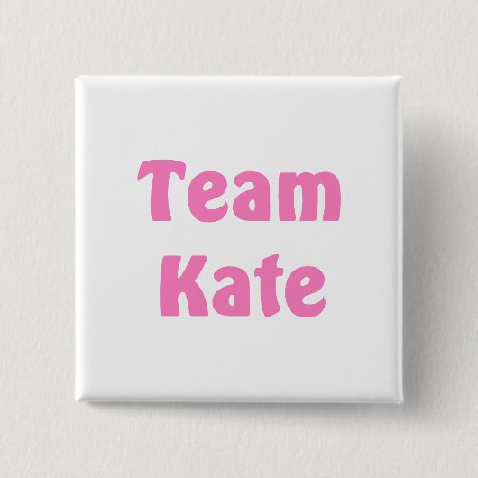 Team Kate Vierkante Button 5,1 Cm (Voorkant)