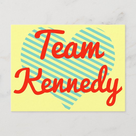 Team Kennedy Briefkaart (Voorkant)