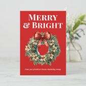 Team kerstkaart in het rood (Staand voorkant)