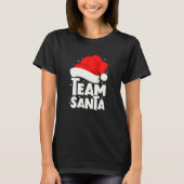 Team kerstkerstkerstgroep die de kerstman aanpast t-shirt (Voorkant)