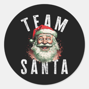 Team Kerstman Grappig Kerstman Ronde Sticker
