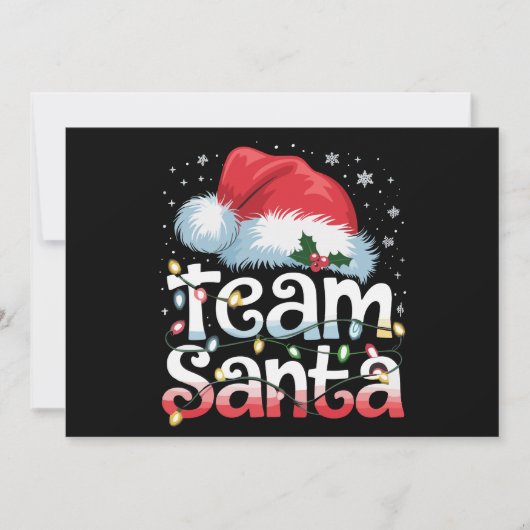 Team Kerstman Kerstfamilie Matching Panama Feestdagenkaart (Voorkant)