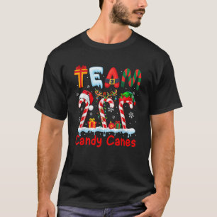 Team Kerststokken Kerst Drie Kerstman Rendier Elf T-shirt