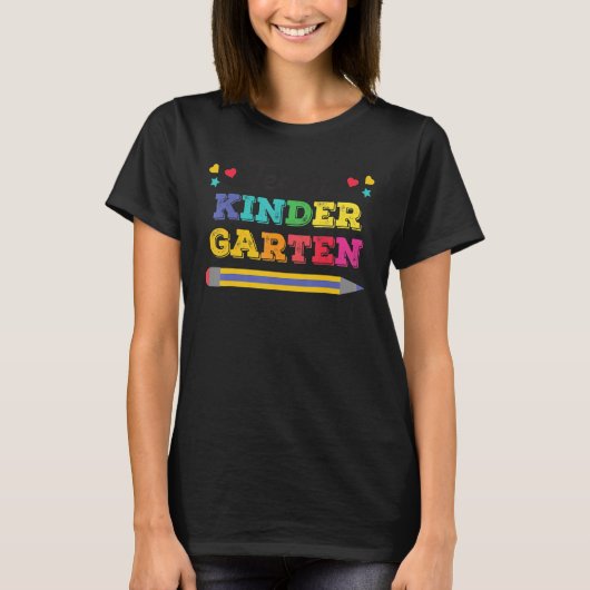 Team Kinder Garten terug naar school T-shirt (Voorkant)