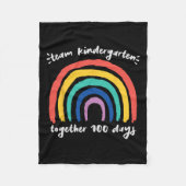 Team Kindergarten 100 dagen samen Rainbow Teache Fleece Deken (Voorkant)