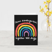 Team Kindergarten 100 dagen samen Rainbow Teache Kaart (Gele Bloem)