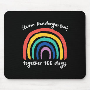 Team Kindergarten 100 dagen samen Rainbow Teache Muismat