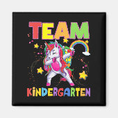 Team Kindergarten Dabbing Unicorn terug naar schoo Magneet (Voorkant)