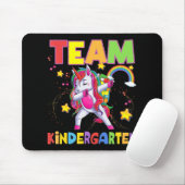 Team Kindergarten Dabbing Unicorn terug naar schoo Muismat (Met muis)