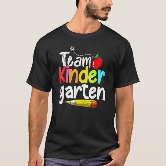 Team Kindergarten Happy Back To School Teacher Stu T-shirt (Voorkant)