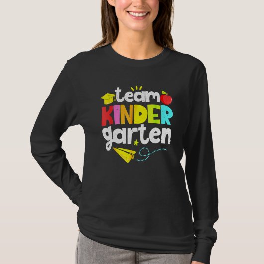 Team Kindergarten Teacher Student  Back To School  T-shirt (Voorkant)