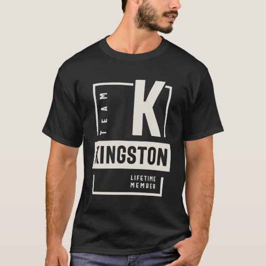 Team Kingston Levenslang Lid Kingston Naam T-shirt (Voorkant)