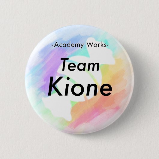 Team Kione - Academy Works Ronde Button 5,7 Cm (Voorkant)