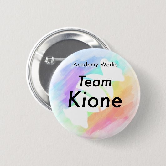 Team Kione - Academy Works Ronde Button 5,7 Cm (Voorkant /achterkant)