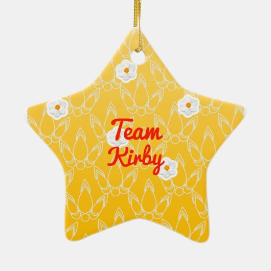 Team Kirby Keramisch Ornament (Achterkant)