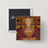 Team Kleef - Portret van Koningin Anne van Kleef Vierkante Button 5,1 Cm (Voorkant /achterkant)