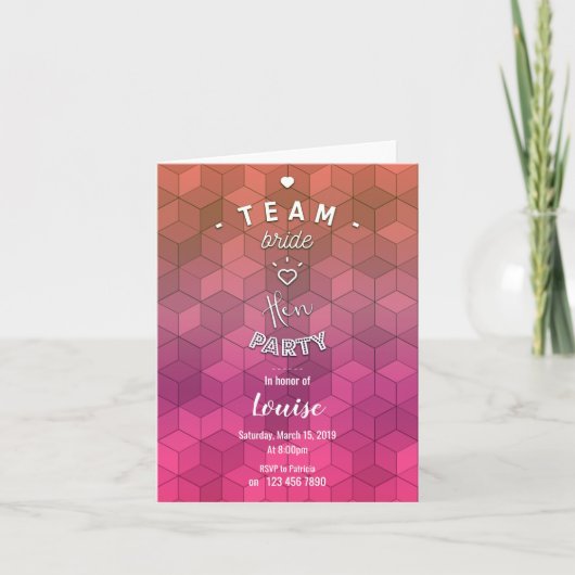 Team klemt - hen party vast (Voorkant)