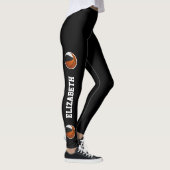 Team kleuren basketbal tekst of naam omhoog been z leggings (Rechts)