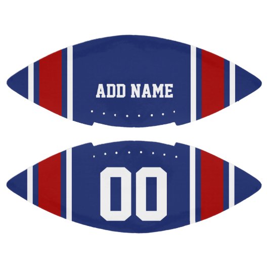 Team Kleuren Blauw en Rood Gepersonaliseerd American Football (Panelen)
