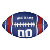 Team Kleuren Blauw en Rood Gepersonaliseerd American Football (Voorkant)