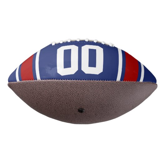 Team Kleuren Blauw en Rood Gepersonaliseerd American Football (Gedraaid 270)